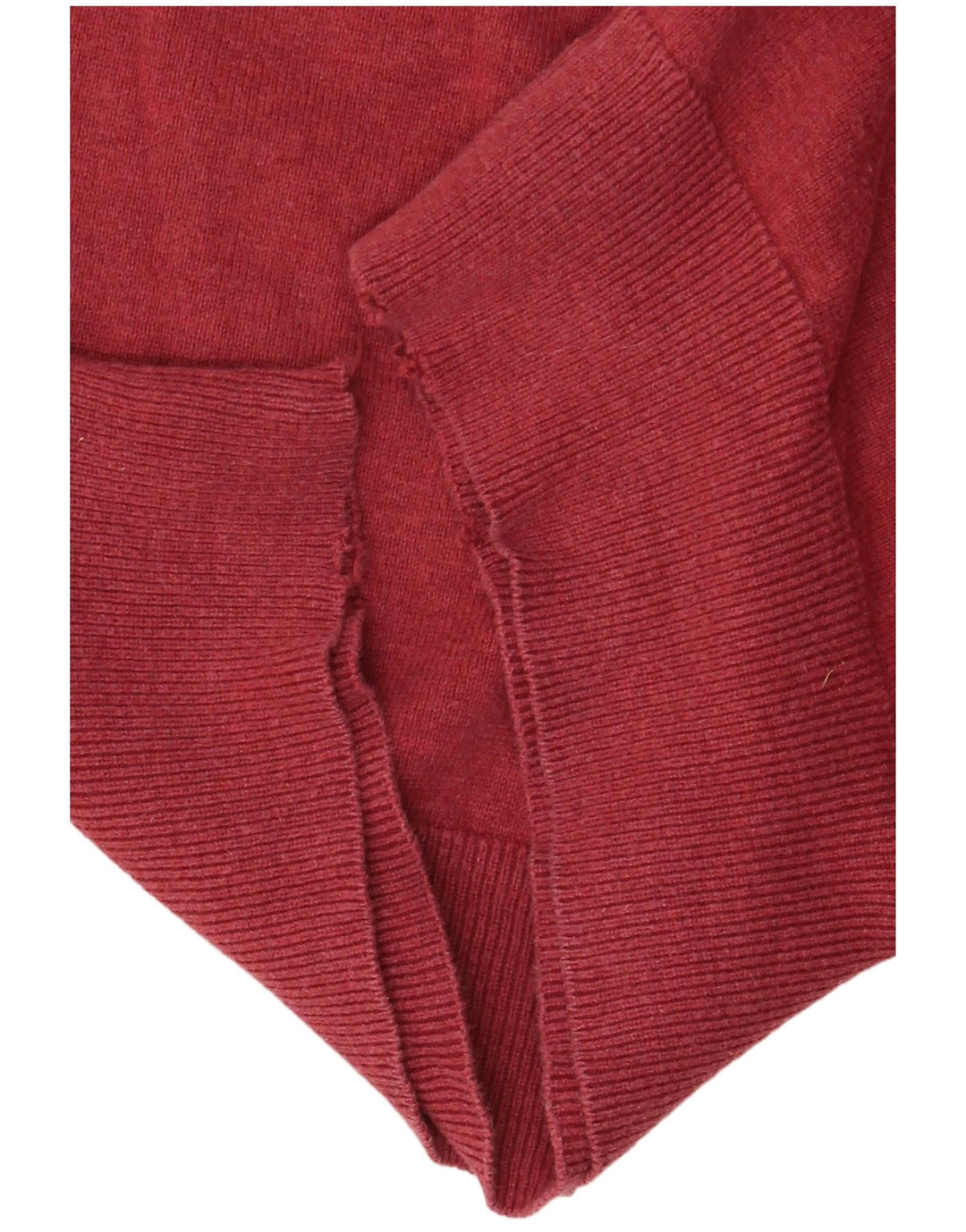 Maglione da uomo con scollo a V Marks & Spencer in cotone bordeaux medio