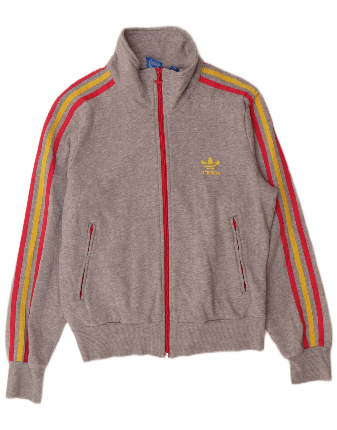 Giacca da ginnastica grafica da donna ADIDAS UK 14 Poliestere grigio medio