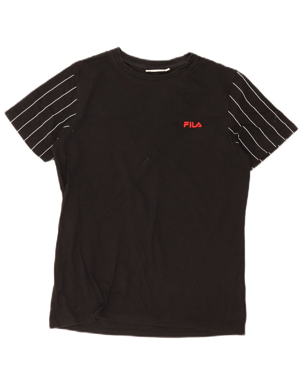 Maglietta Fila Ragazzo Top 13-14 Anni Nera a Righe