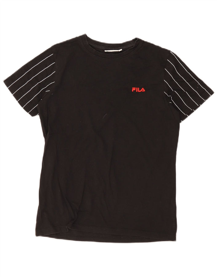 Maglietta Fila Ragazzo Top 13-14 Anni Nera a Righe