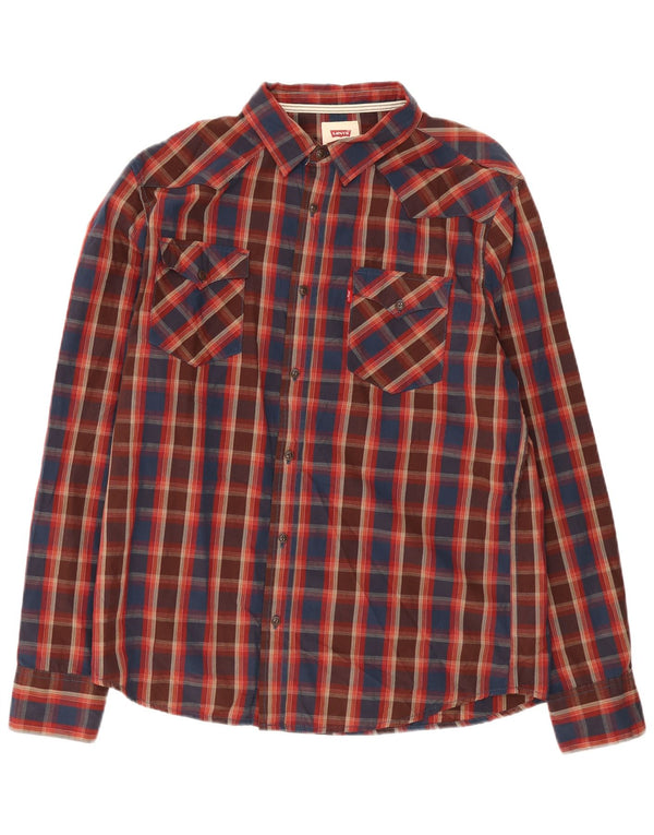 Camicia Levi's Uomo Large in cotone a quadri multicolore
