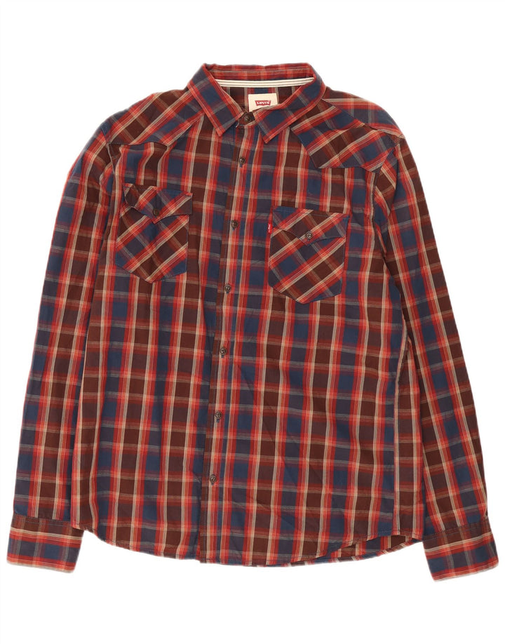 Camicia Levi's Uomo Large in cotone a quadri multicolore