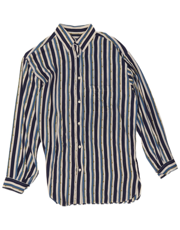 Marina Yachting Camicia da donna Camicetta UK 14 Viscosa a righe blu medio