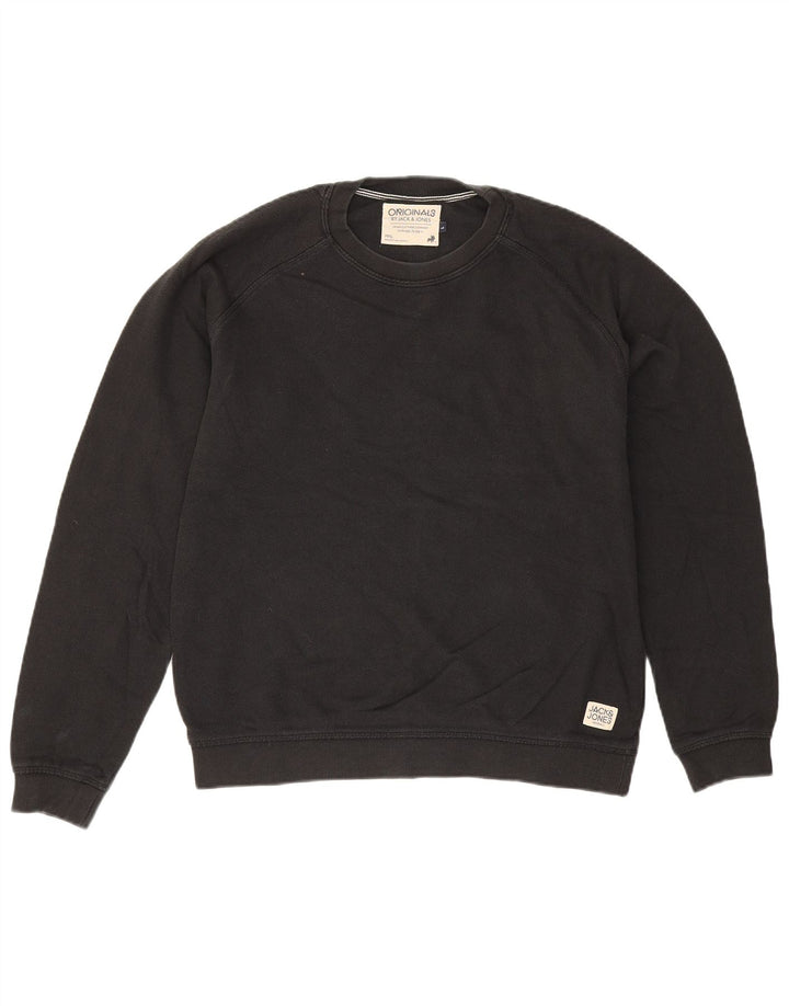 Jack & Jones Felpa da uomo Maglione grande cotone nero