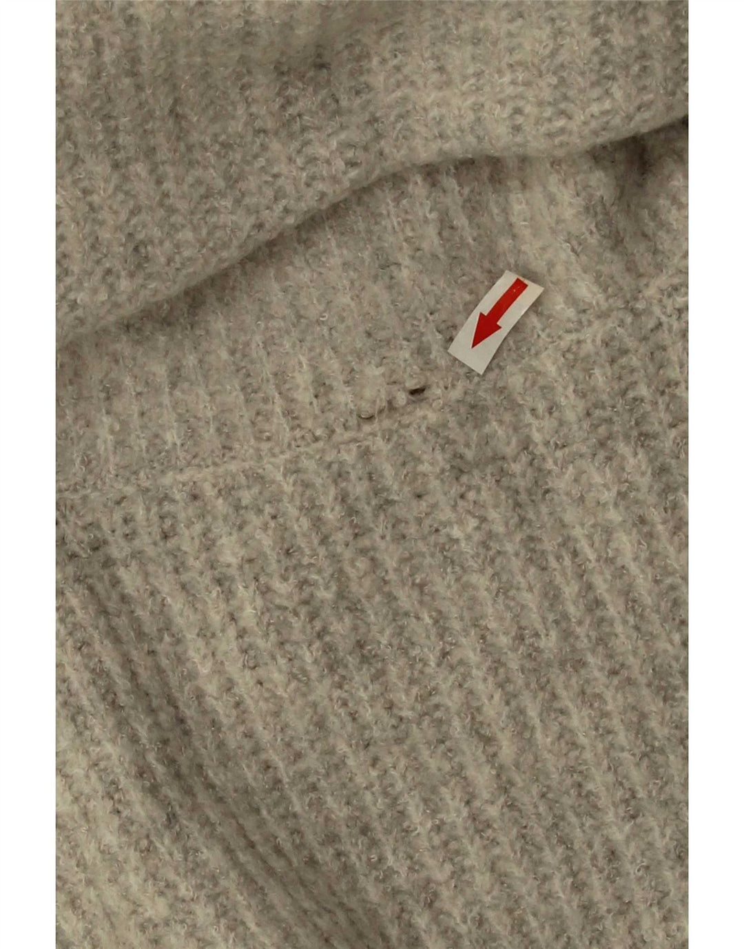 Maglione maglione oversize con collo alto da donna Zara UK 10 piccolo acrilico grigio