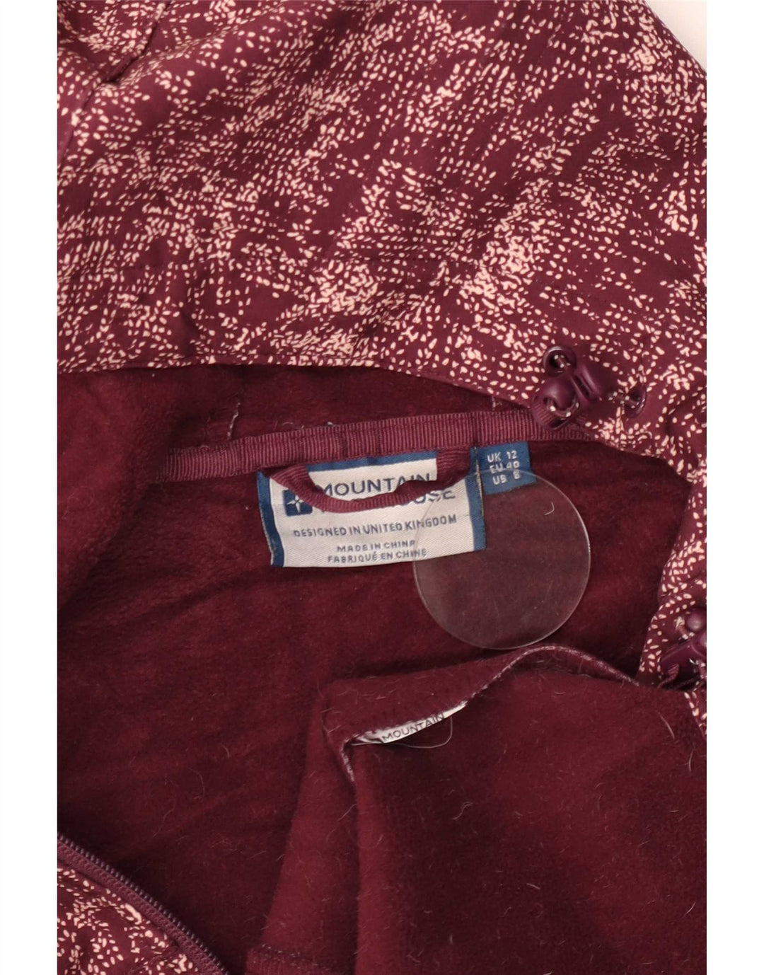 Giacca a vento da donna Mountain Warehouse UK 12 Borgogna medio screziato