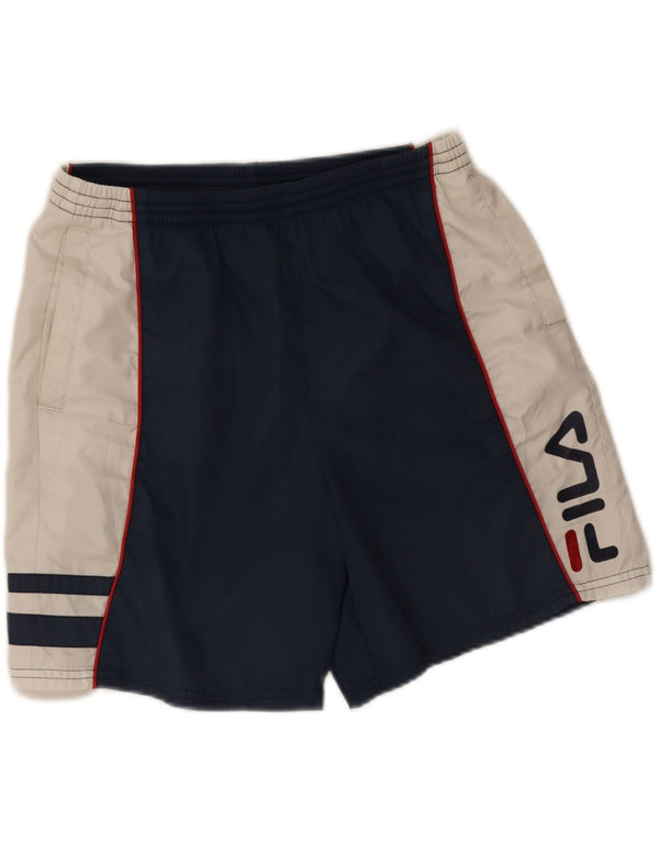 Pantaloncini da bagno con grafica Fila per ragazzi 15-16 anni Blu navy Colourblock