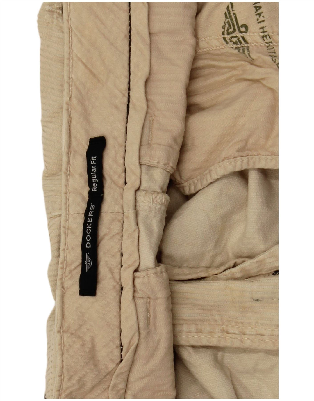 Pantaloni da uomo in velluto a coste vestibilità regolare Dockers W34 L29 Beige