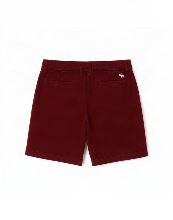 Abercrombie & Fitch Womens Chino Shorts US 4 Small W27 Burgundy Cotton