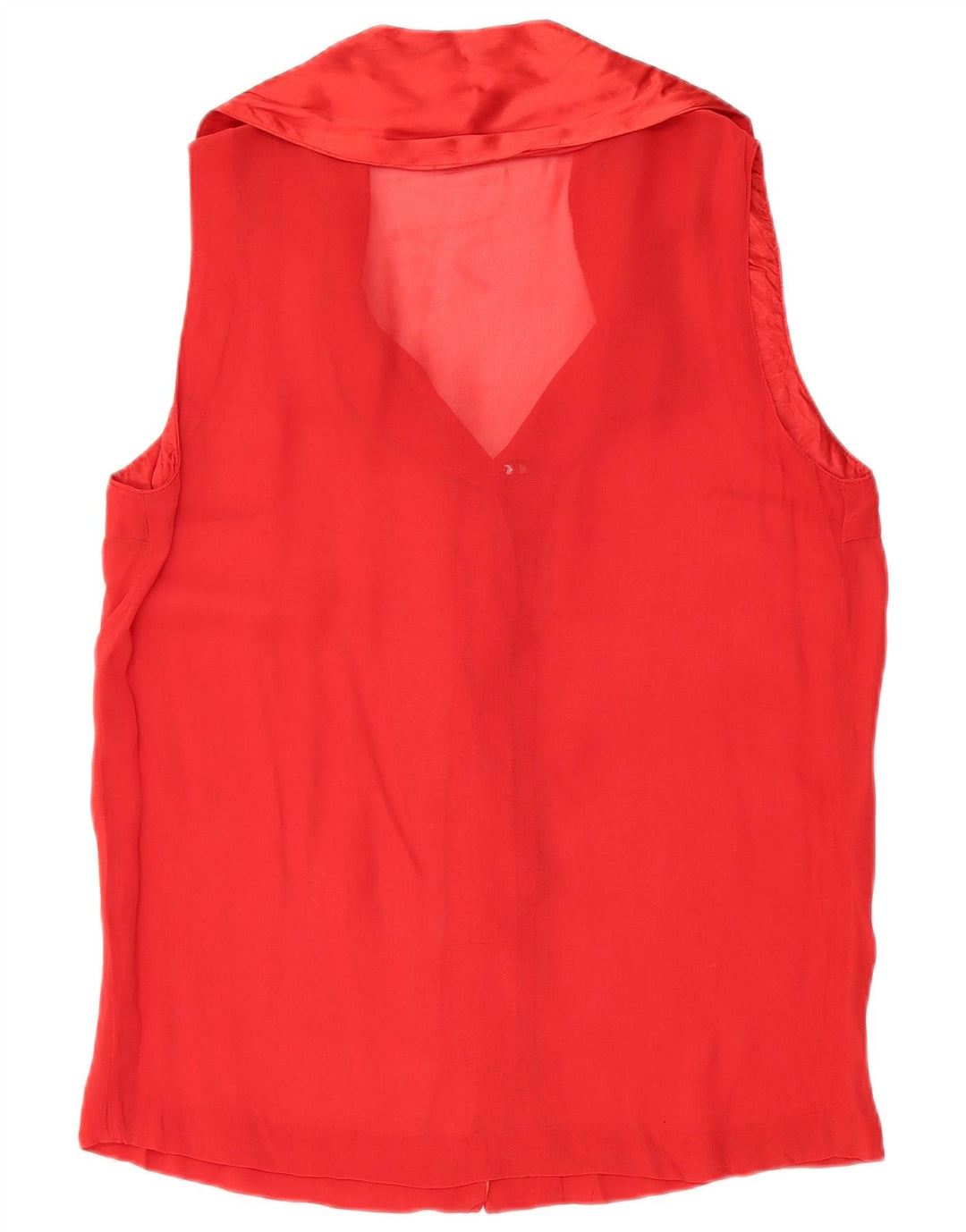 Camicetta senza maniche da donna VINTAGE UK 16 grande rossa