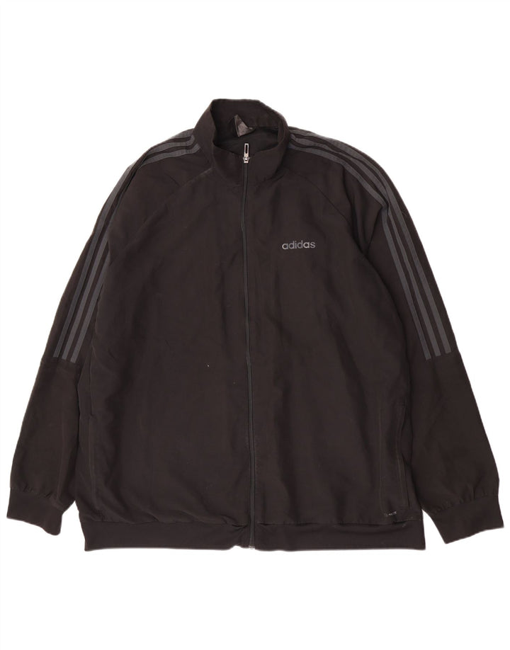 Giacca sportiva da uomo Adidas 2XL nera in poliestere sportiva