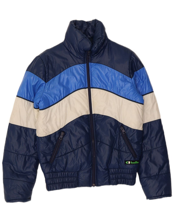 Giacca imbottita da uomo Belfe IT 46 Small Blu Navy Colourblock in poliammide