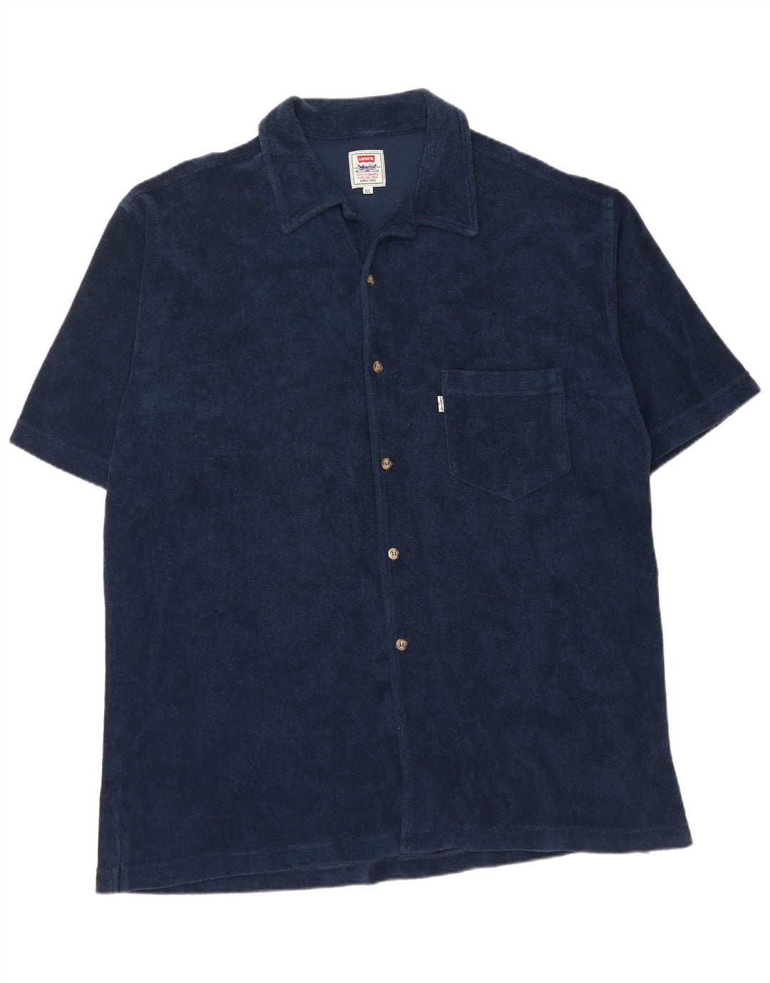 LEVI'S Camicia a maniche corte da uomo XL in cotone blu navy