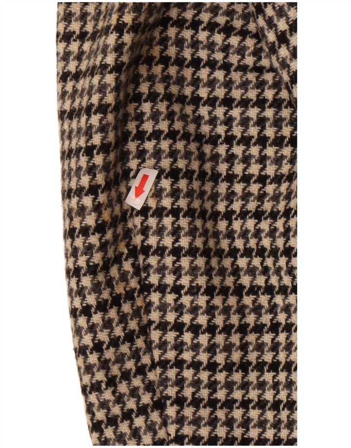 Giacca blazer vintage da donna a 2 bottoni IT 44 pied de poule grigio medio