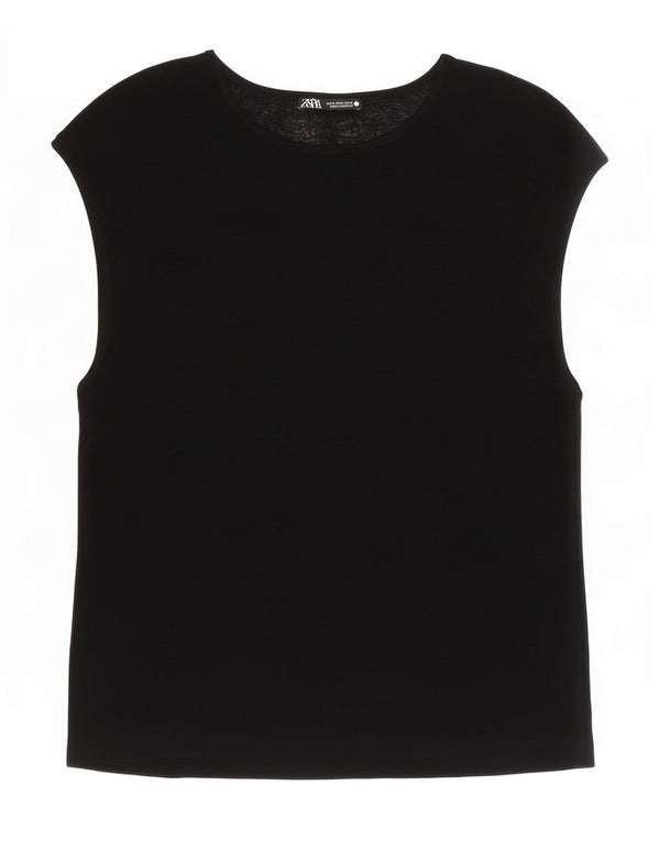 T-shirt Zara da donna Top UK 10 piccola nera