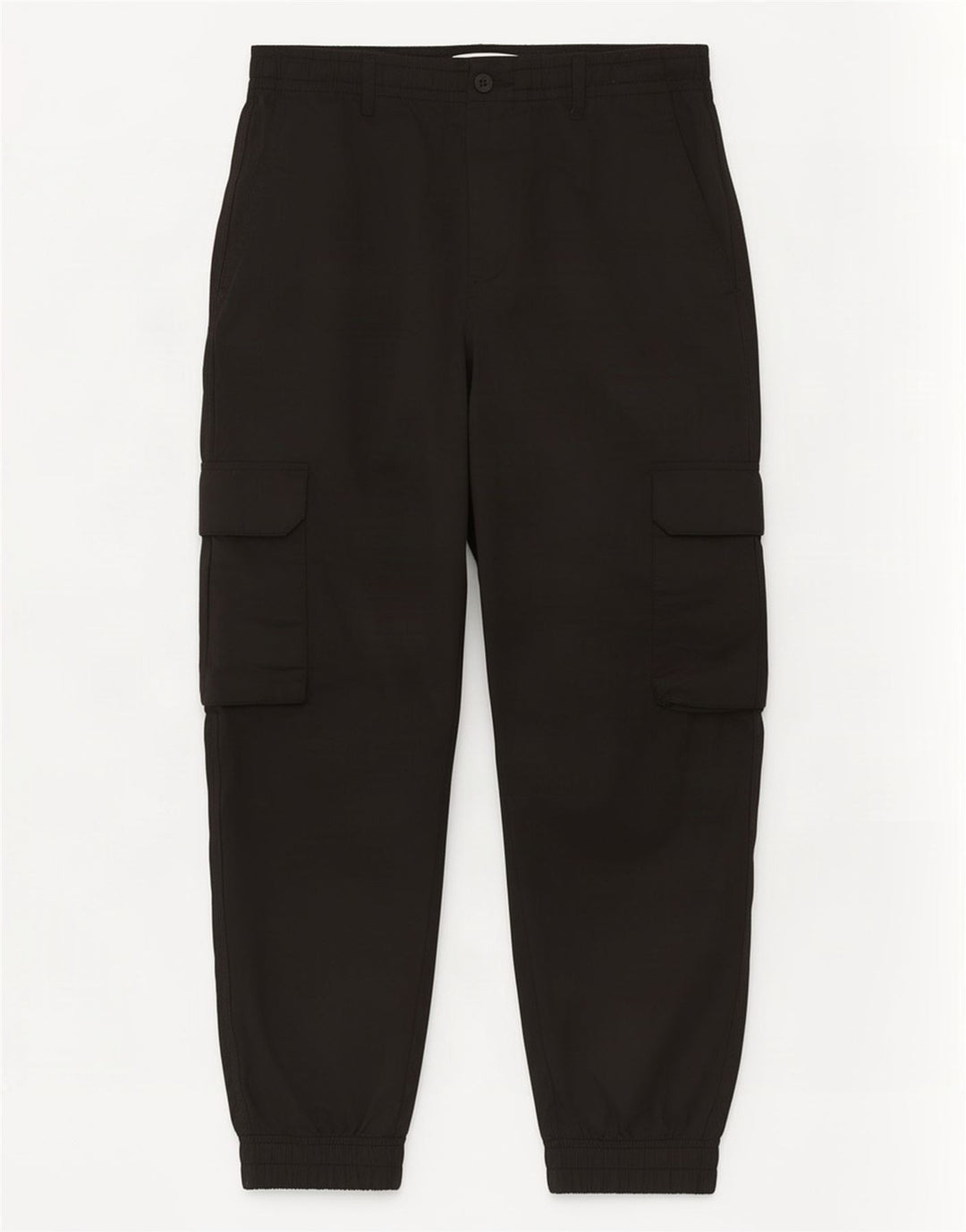 Pantaloni cargo da uomo Zara Crop Joggers medi W31 L25 poliestere nero