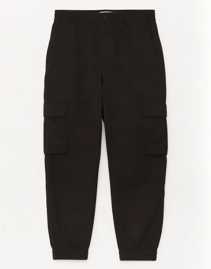 Pantaloni cargo da uomo Zara Crop Joggers medi W31 L25 poliestere nero