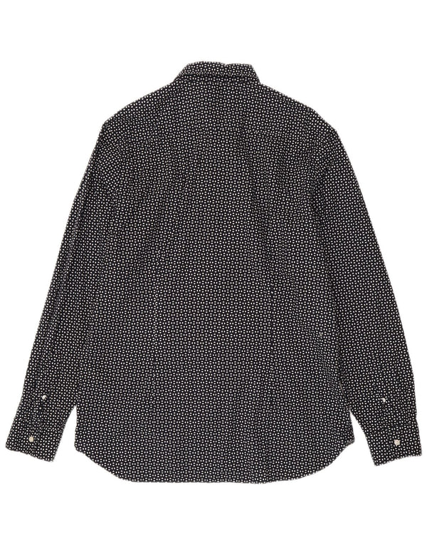 Camicia slim fit da uomo Tommy Hilfiger XL cotone maculato nero