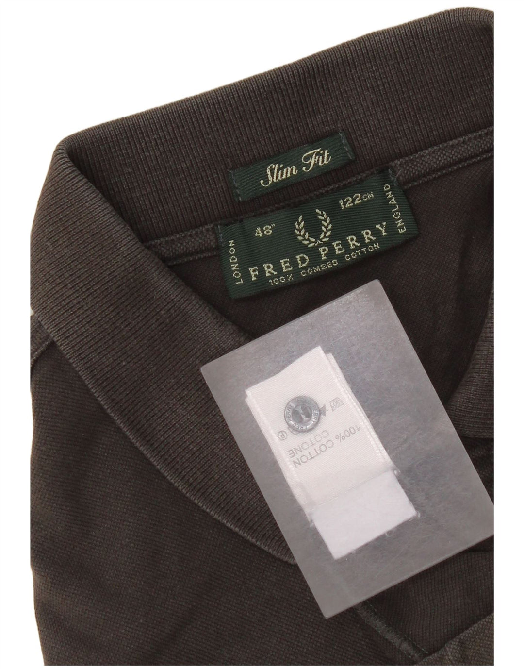 Polo da uomo slim fit Fred Perry grande in cotone grigio