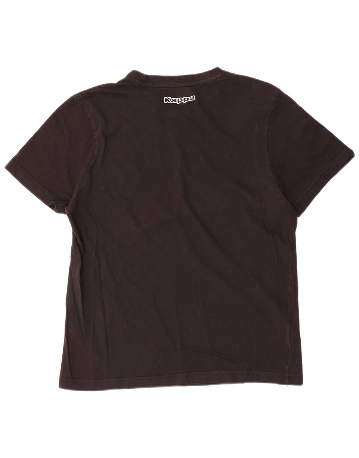 T-shirt grafica da uomo Kappa Top grande in cotone nero