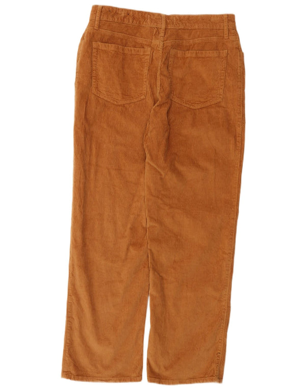Pantaloni Hollister Dad da donna in velluto a coste a vita alta US 11 Large W30 L29 Marrone