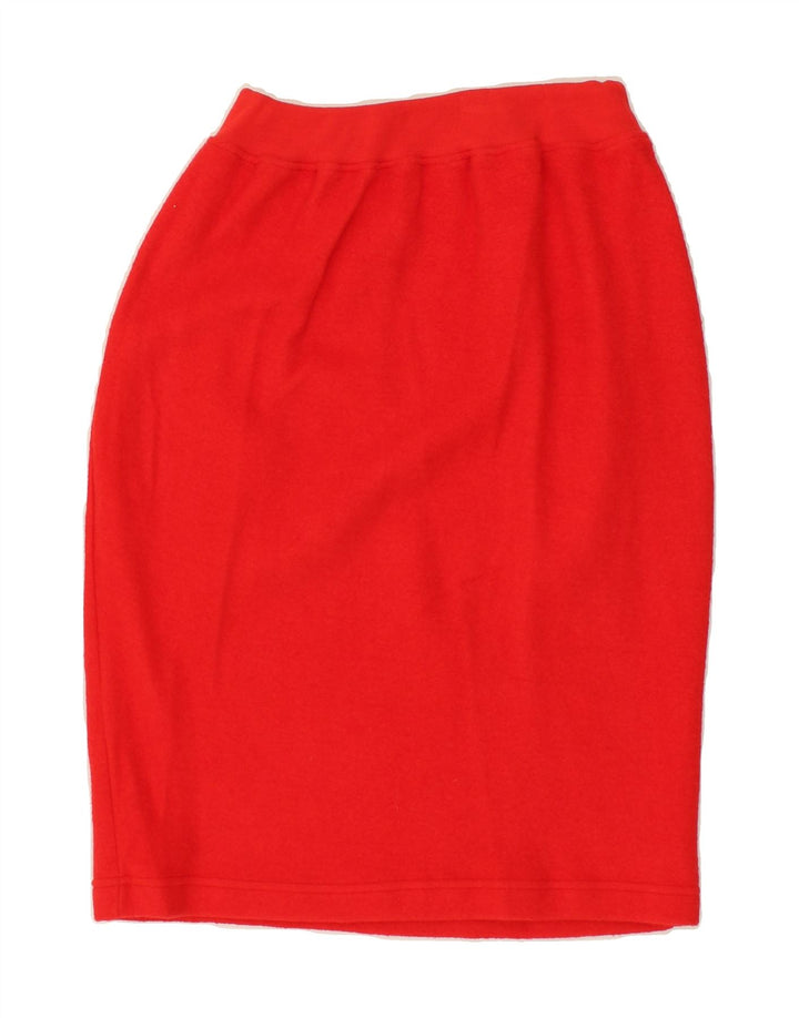 VINTAGE Womens Pencil Skirt Large W32  Red Cotton Vintage Vintage and Second-Hand Vintage from Messina Hembry 