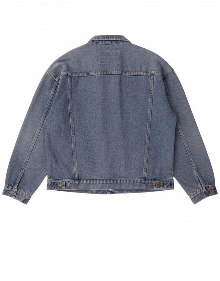 VINTAGE Mens Denim Jacket UK 42 XL Blue Cotton