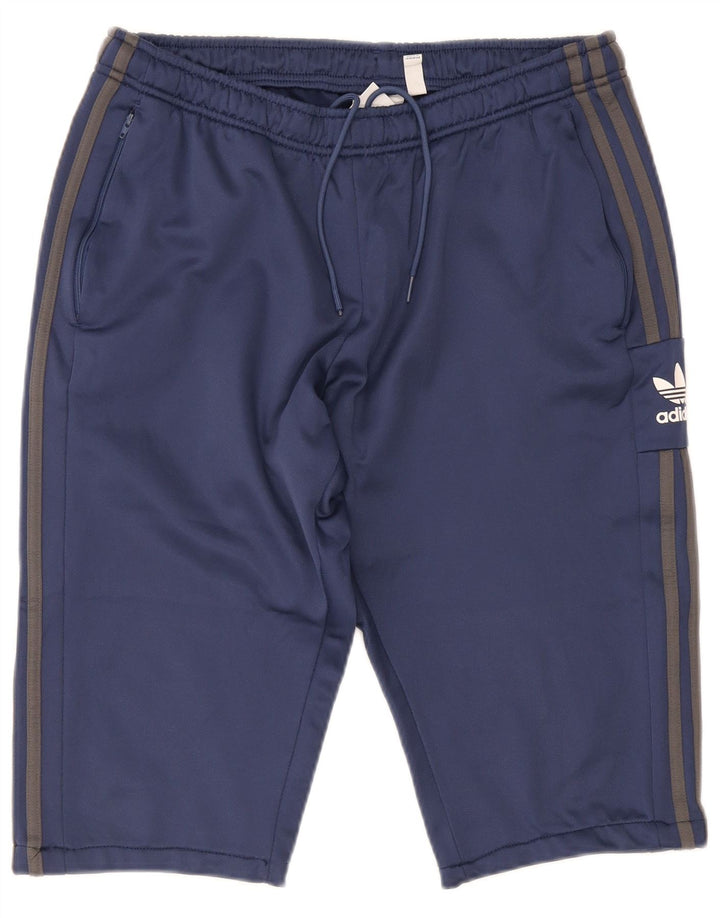 Pantaloncini sportivi da uomo Adidas Large blu navy in poliestere