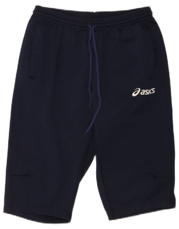 Pantaloncini sportivi da uomo Asics grandi in poliestere blu navy