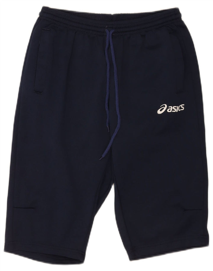 Pantaloncini sportivi da uomo Asics grandi in poliestere blu navy