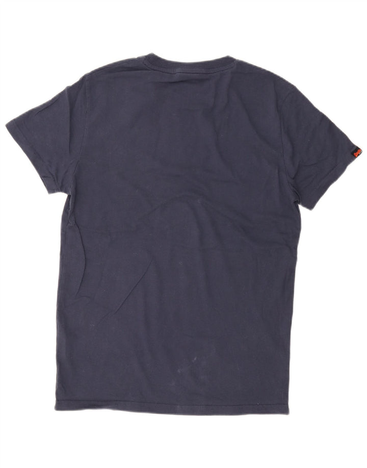 T-shirt da uomo Superdry Top in cotone blu navy medio