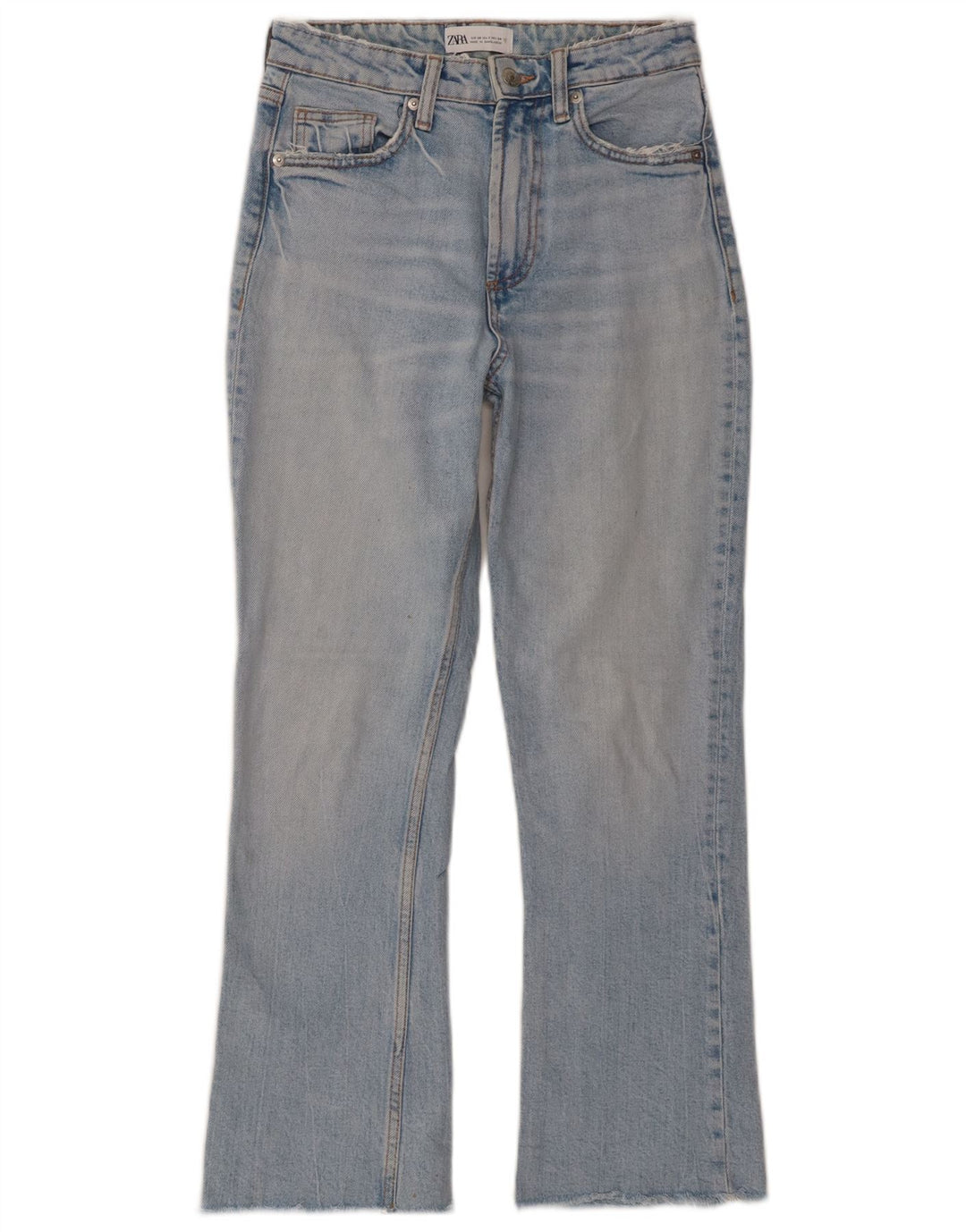 Jeans Bootcut da donna a vita alta Zara EU 34 2XS W24 L26 Blu