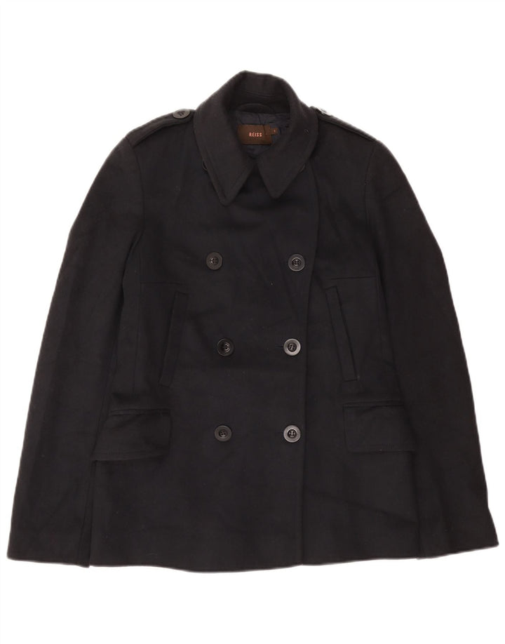Cappotto da marinaio militare da donna Reiss UK 10 piccolo in lana blu navy