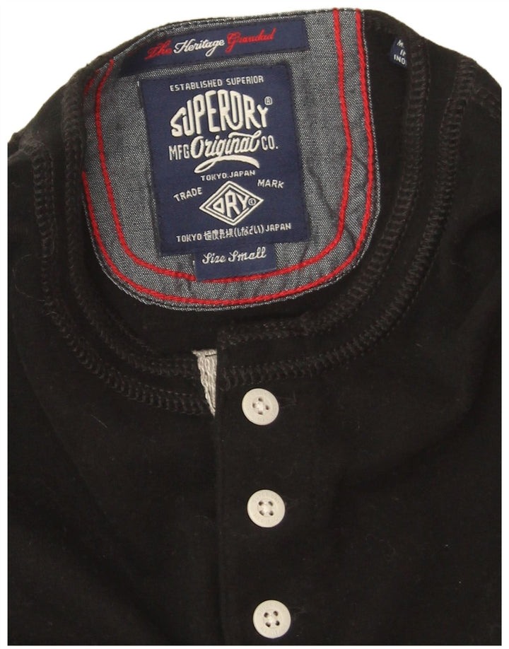 Top da uomo a manica lunga Superdry Small nero