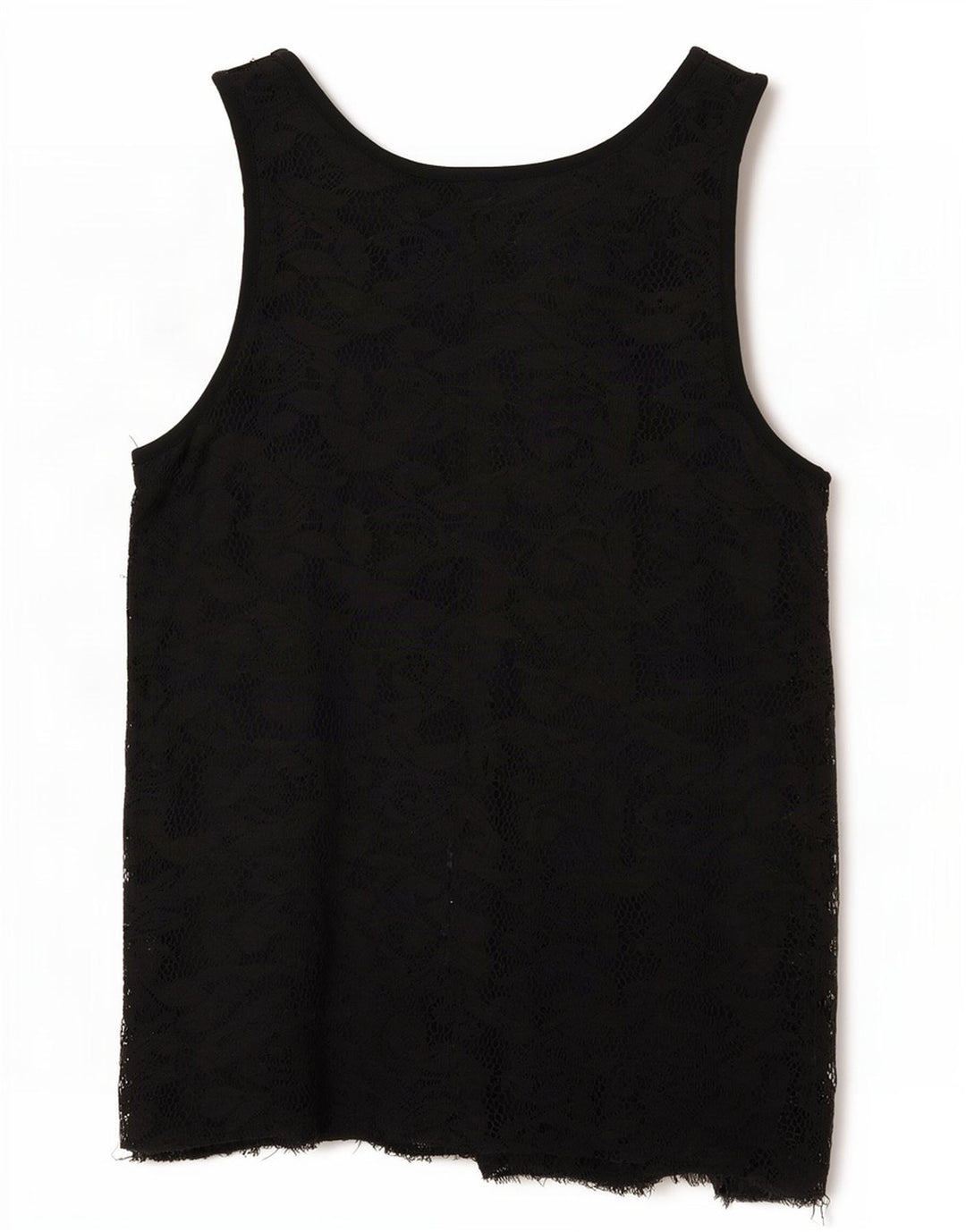 Guess Canottiera in pizzo da donna UK 14 Viscosa floreale nera media
