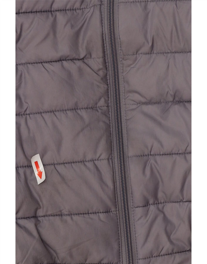Giacca imbottita con cappuccio da uomo Ellesse UK 40 grande poliestere grigio