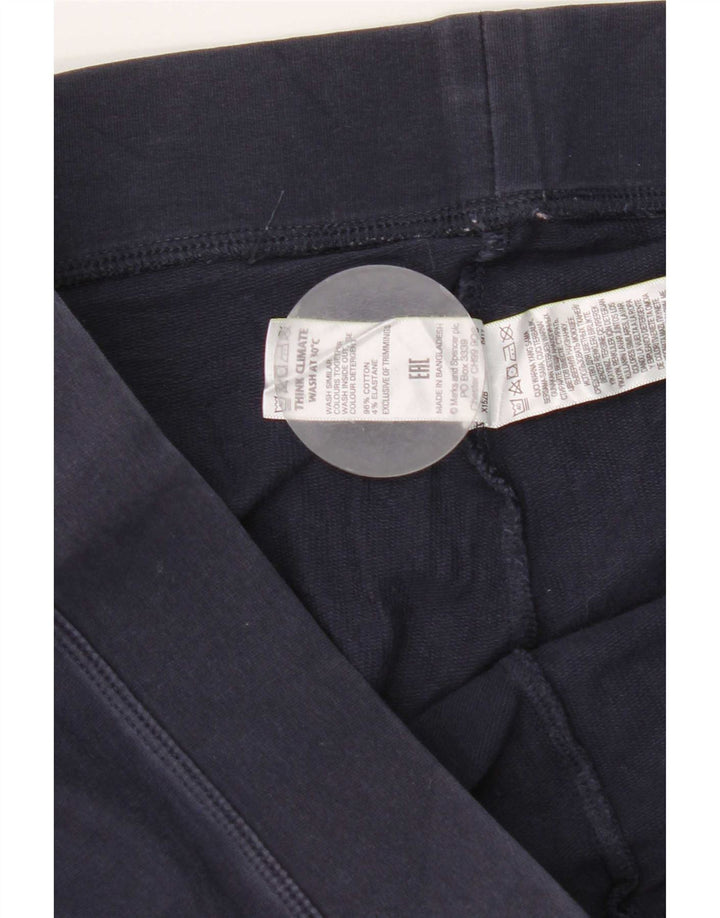 Leggings da donna Marks & Spencer UK 16 grande cotone blu navy