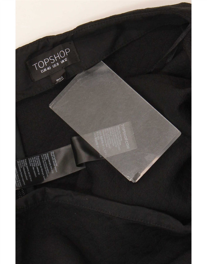 Topshop Minigonna da donna UK 12 Media W30 Poliestere floreale nero