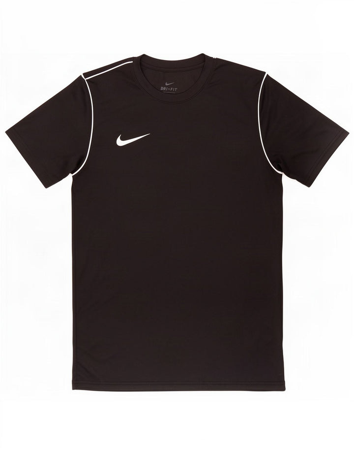 T-shirt Nike da uomo Dri Fit, top in poliestere nero medio