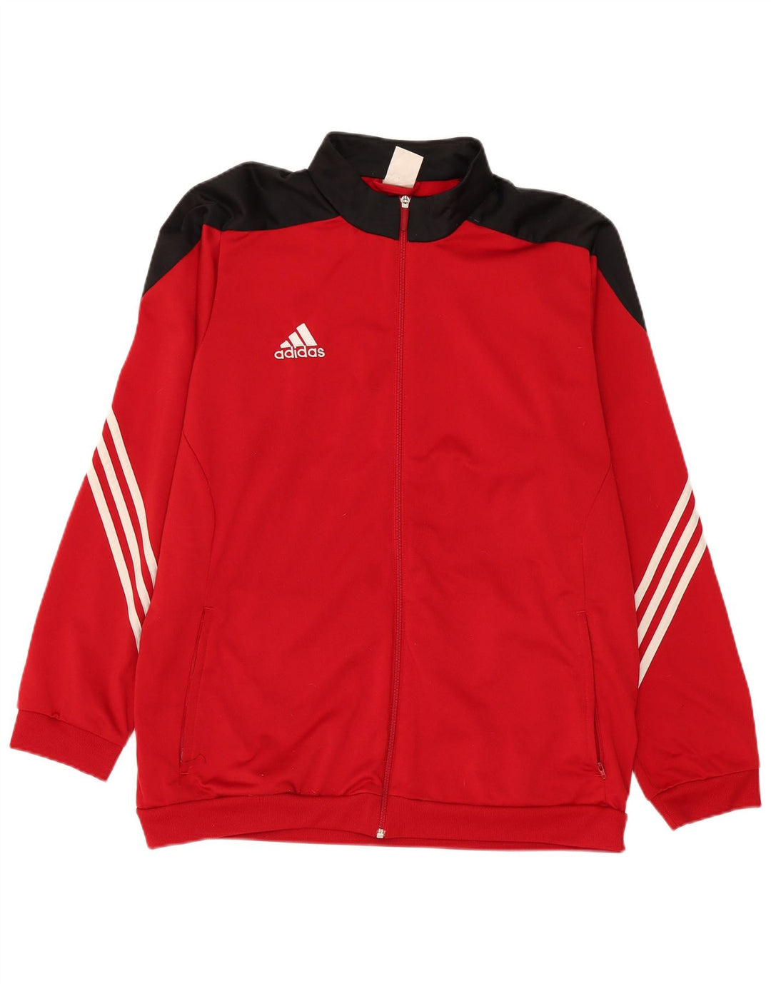 Giacca da tuta da uomo Adidas 2XL Poliestere color block rosso