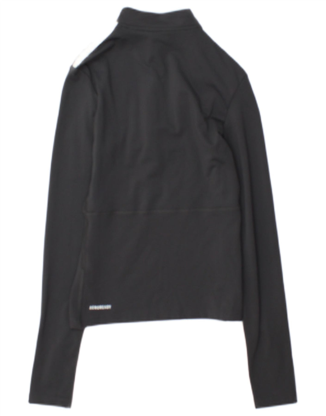 Top della tuta da ginnastica Adidas da donna con collo e zip UK 4/6 XS Grigio Colourblock