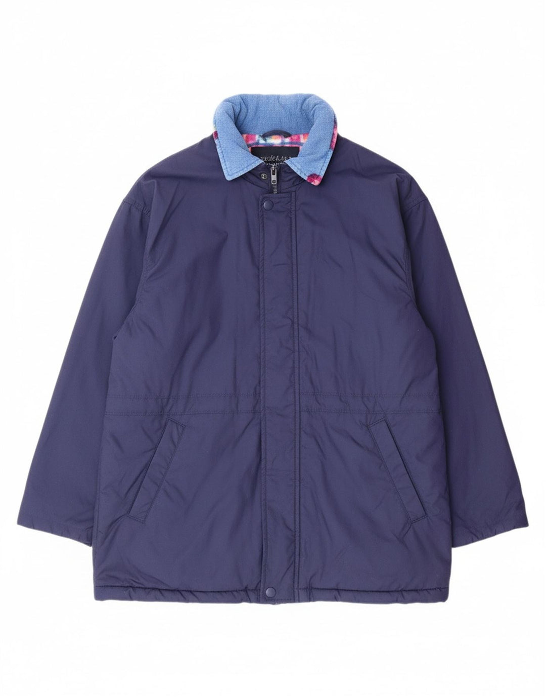 DIADORA Womens Reversible Windbreaker Jacket UK 14 Medium Navy Blue