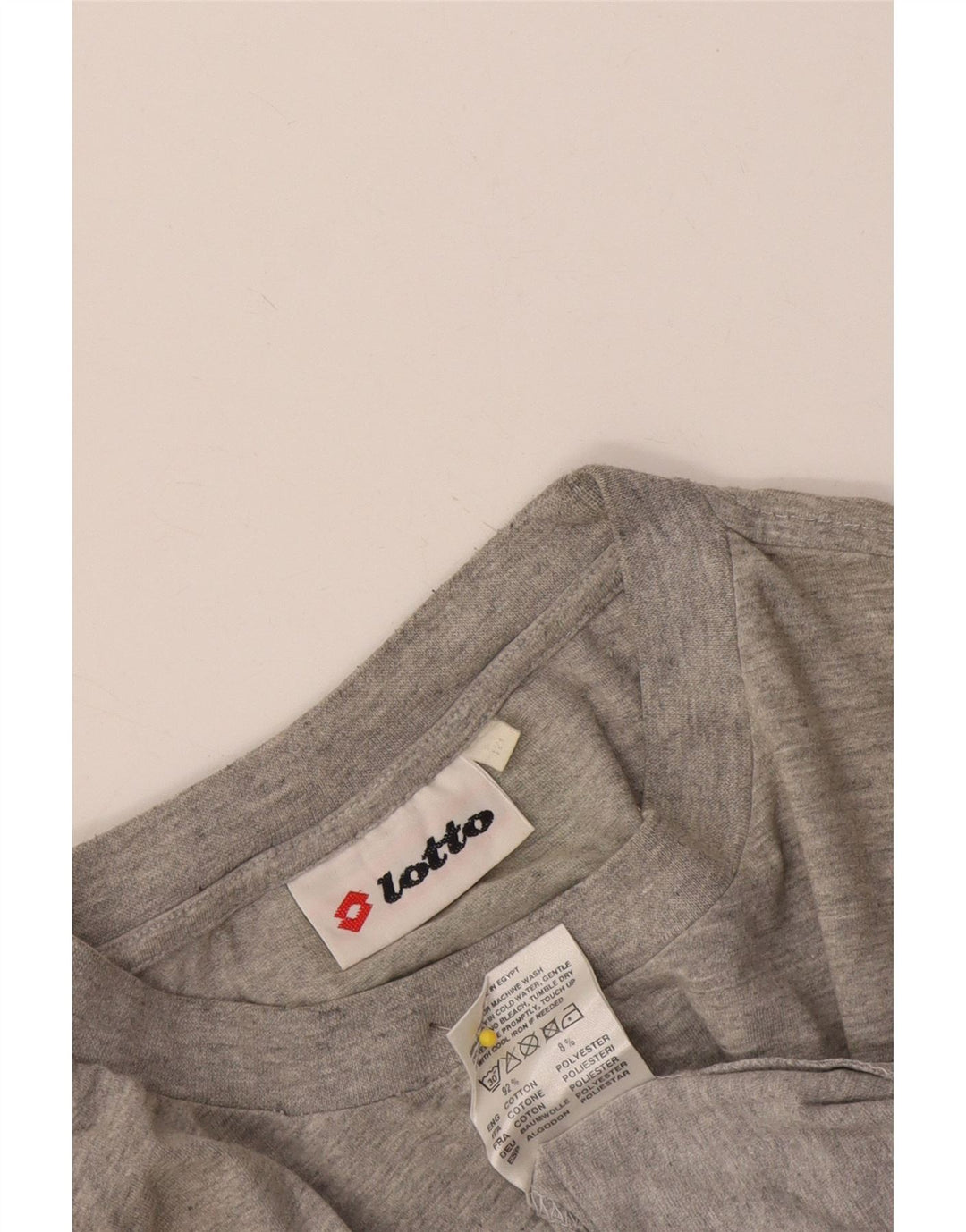 T-shirt grafica da uomo Lotto Top in cotone grigio medio
