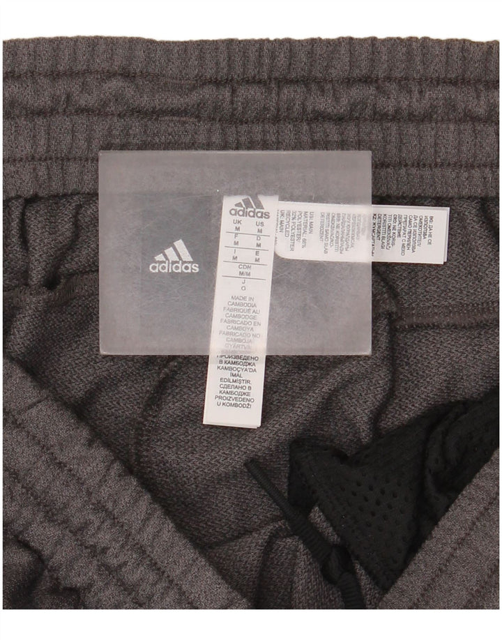 Pantaloni da tuta da uomo Adidas in poliestere grigio medio