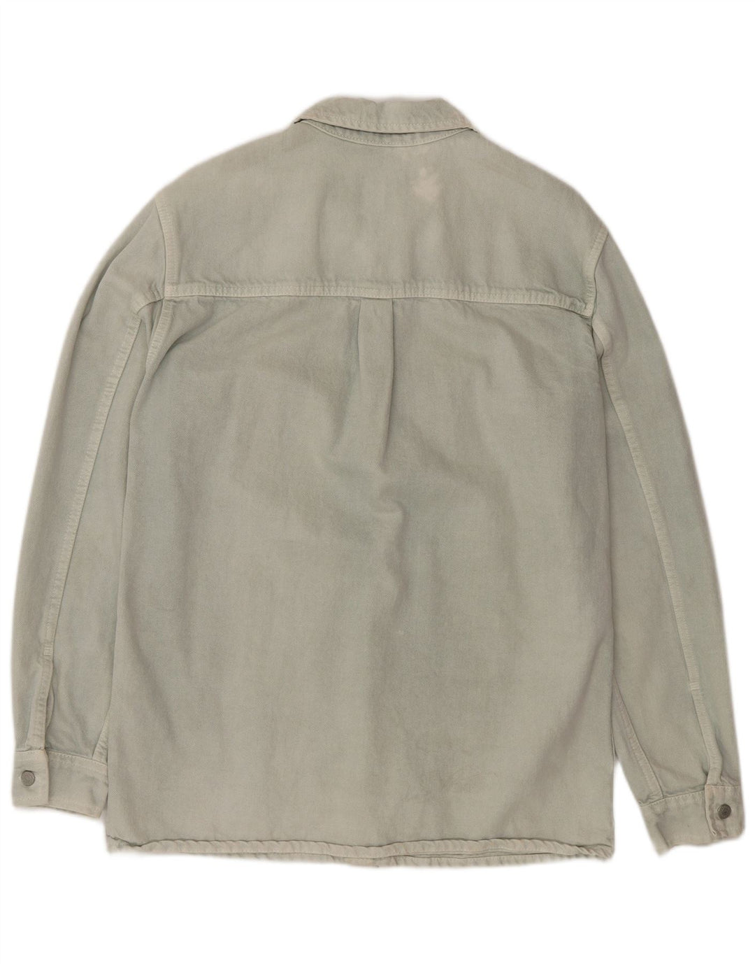 Camicia di jeans Zara da uomo dalla vestibilità rilassata, grande, in cotone blu