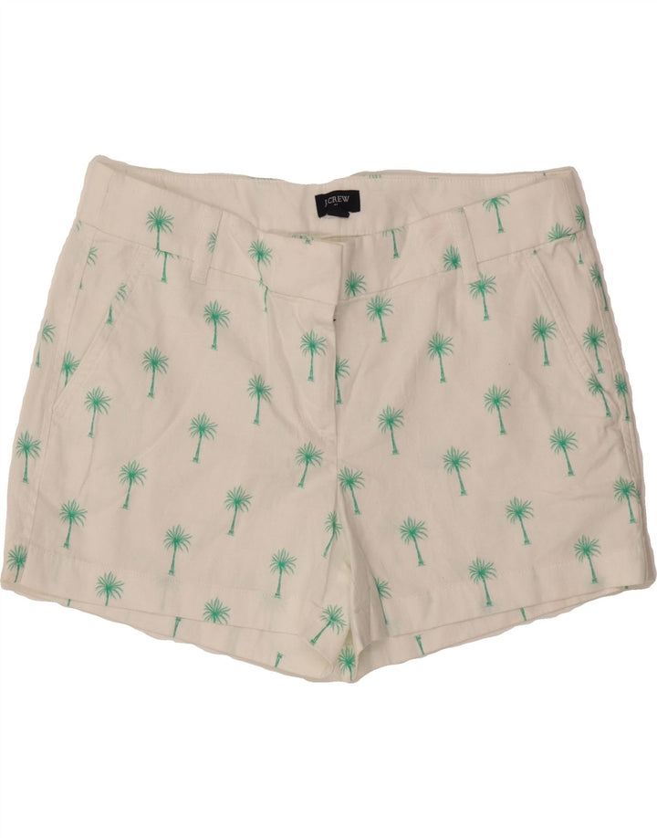J. CREW Womens Abstract Pattern Chino Shorts US 6 Medium W32  White Cotton Vintage J. Crew and Second-Hand J. Crew from Messina Hembry 