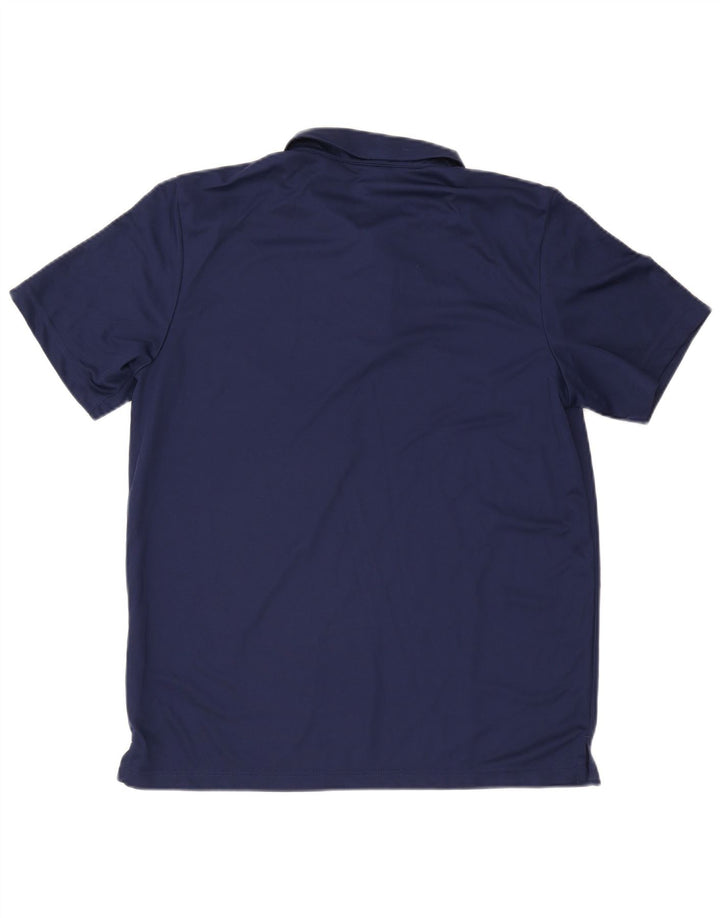Polo Adidas Climalite da uomo grande in poliestere blu navy