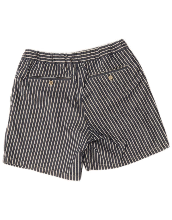 Pantaloncini sportivi da uomo Zara grandi W34 in cotone a righe blu