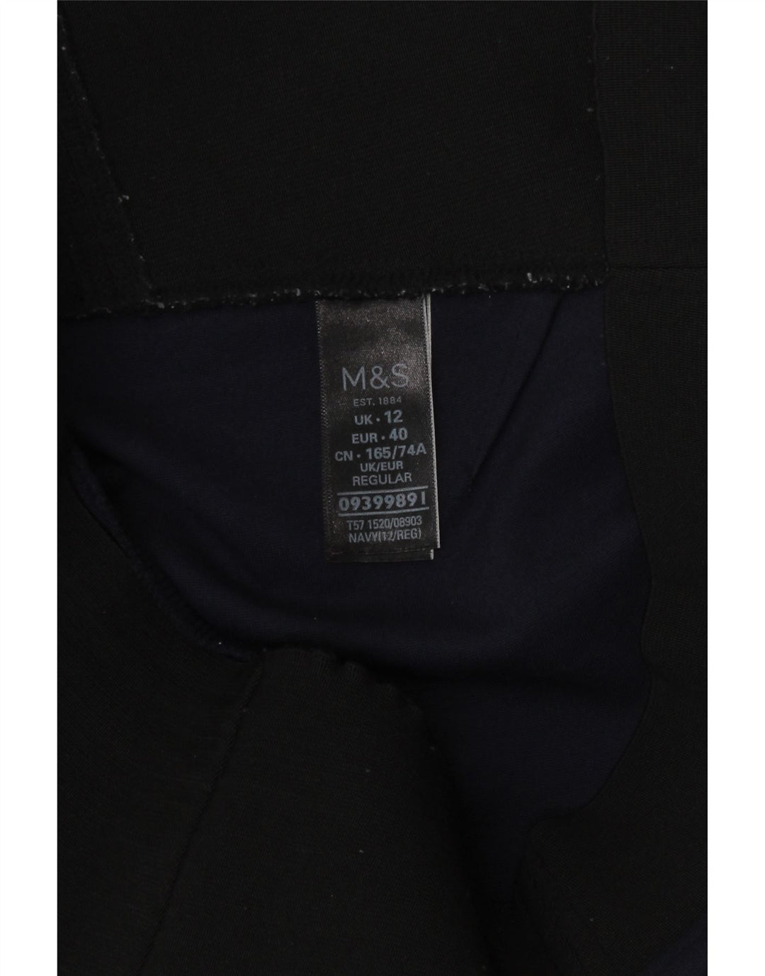 Leggings vestibilità regolare da donna Marks & Spencer UK 12 viscosa media blu navy