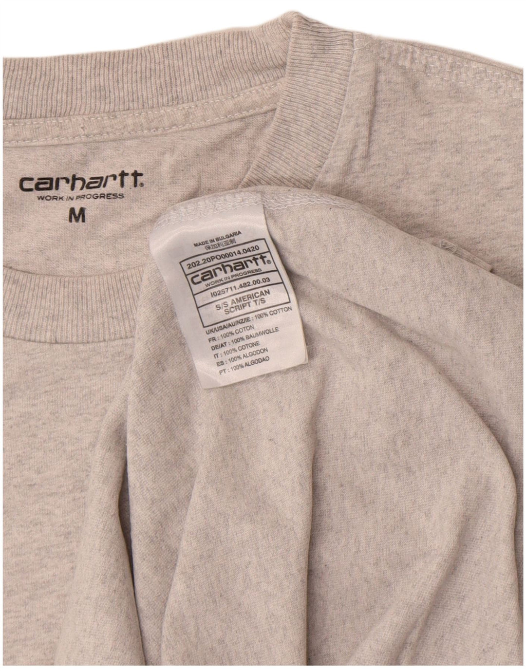 T-shirt da uomo Carhartt Top in cotone grigio medio